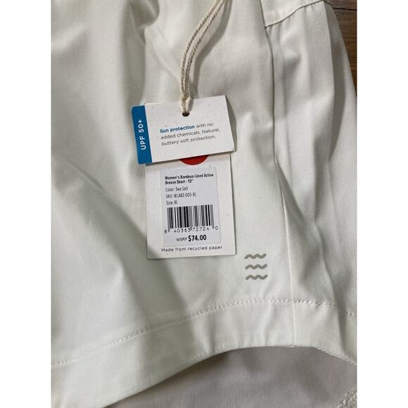 Free Fly Women's XL Bamboo Lined Active Breeze Skort Sea Salt Tennis Pickleball - Picture 2 of 8